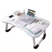Laptop Desk Stand Tray With USB Ports Light and Fan Table Bed Breakfast Sofa Fol