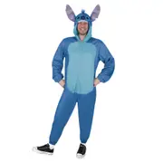 Stitch One Piece Stitch Costume Plush Hooded Jumpsuit Unisex Adult - Blue