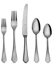 Mepra Dolce Vita Mirror Oro Nero 5Pc Place Setting with $18 Credit
