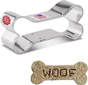 Dog Bone Cookie Cutter 3.25", Made in The USA by Ann Clark