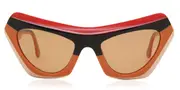 Marni Devil's Pool 3627 P1N Men's Sunglasses Red Size 56