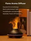 Flame Aroma Diffuser, Essential Oil Humidifier, USB Portable