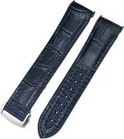 [RAYESS] 21mm 22mm Curved End Blue Red Fabric High Density Nylon Rubber Watchband 19mm 20mm Fit For Omega Seamaster 300 Planet Ocean AT150 Watch Strap