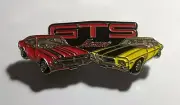 GTS Monaro HK, HQ Holden Duo Metal Car Badge, Hat Pin, Lapel Pin, 2 Clutches Red