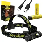 COMBO: Nitecore HC60 V2 High Performance Rechargeable USB-C Headlamp + NL1835HP