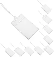 Holibanna Convenient Luggage Tag Holders 15pcs Plastic Id Card Sleeves Loop Straps Waterproof