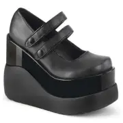 Wedge Platform Demonia Void-37 Gothic Mary Jane Shoes Punk Rock Wedge Platform B
