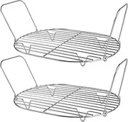 Steam and Roast Rack Stainless Steel Compatible with Ninja Foodi Possible Cooker Pro 8.5 Qt MC1000, MC1001, MC1010 Series Slow Cooker Crock Pot Oval Pack of 2