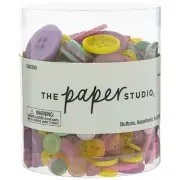 The Paper Studio PASTEL ASSORTED BUTTONS - 8 oz.