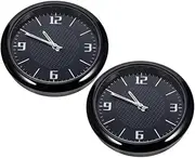 1set Car Clock Wall Clock Mechanism Digital Clock Clocks Travel Clock Battery Clock Car Watch Seconds Mini Clock for Desk Flip Clock Kit Led Clock Car Dash Decorations Black