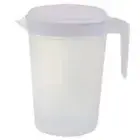 3x Plastic Water Jug Set with White Lid 2L Water Pitcher For Fridge BPA FREE