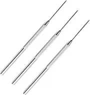 Angoily 3 Pack Clay Needle Tools Pottery Carving Stainless Steel Rod Punch Needles Art Craft Accessories