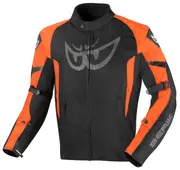 Berik Tourer Evo waterproof Motorcycle Textile Jacket, black-orange, Size 52 for Men Black Orange