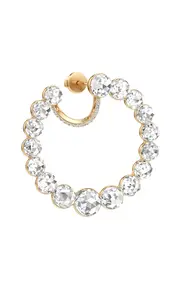 [Unsaid] Bubble Essence Radiant 18K Yellow Gold Diamond Hoop Earrings