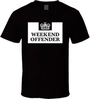 Weekend Offender Prison T Shirt Black Special offer 3085 M