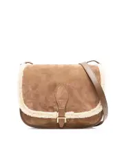 Saint Laurent Medium Francoise Satchel in Suede and Shearling