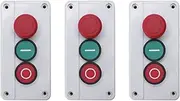 3X NC Emergency Stop NO Red Green Momentary Push Button Switch Station 600V 10A