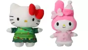 Hello Kitty Sanrio Holiday Christmas BUNDLE Melody 2 Plush Dolls New W Tags