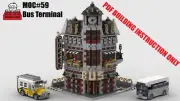 MOC#59 Bus Terminal Modular Building PDF Building Instruction for LEGO
