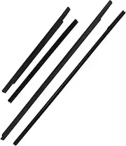 4pcs/Set 2Pcs Window Weatherstrip Compatible for Nissan D22 Hardbody Pickup Side Door Outer Glass Rubber Sealing Moulding Trim Belt 80cm