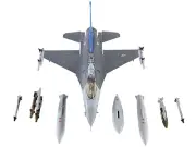 2011 Lockheed F-16D Fighting Falcon 1/72 Diecast Model USAF ANG 121st Squadron