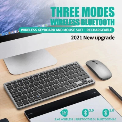 Bluetooth 5.0 & 2.4G Wireless Keyboard and Mouse Combo Keyboard Mouse Set