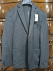 NWT Saks Fifth Ave 36s Herringbone Wool Blazer Unstructured Summer Sports Jacket