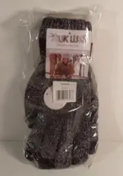 Muk Luks Women's Touchscreen Knit Gloves ~ Black & White ~ Brand New!