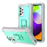 MCC Stylish Shockproof Samsung Galaxy A12 Case Cover Heavy Duty A125 [Grey+Light Blue]