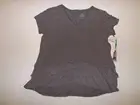 Green Tea Mauve Short Sleeve Double Ruffle Shirt L Short Sleeve Top NWT Womens