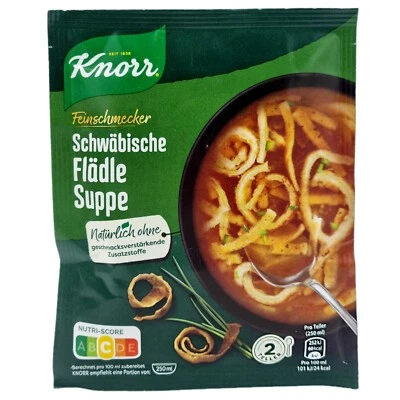 8x Knorr Schwäbische Flädle Suppe Swabian soup with sliced pancakes ✈ TRACKED