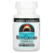 Source Naturals, MethylCobalamin Vitamin B12, Cherry, 5 mg, 60 Lozenges