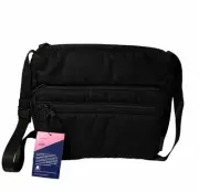 Vera Bradley Women's Cotton Utility Crossbody Purse Black - Recycled Cotton NWT