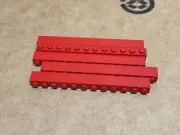 LEGO Parts - Red Brick 1 x 12 - No 6112 - QTY 5
