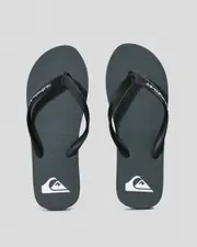 [Quiksilver] Quiksilver Men's Molokai Core Flip Flops Slippers in Grey Size 8 8 Grey