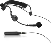 Professional Head-worn Condenser Wired Microphone with Adjustable Gooseneck, NC