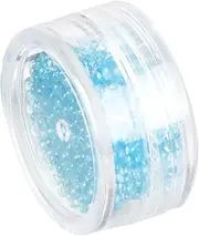GANAZONO DIY Crystal Beads for Nail Art of Blue Glass Non Porous Micro Beads for Home and Store Decor Nail Beauty Supplies Accessories for Creative Manicure