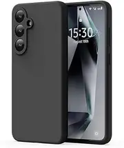 ZUSLAB Silicone Case for Samsung Galaxy S25+ Case Nano Silicone Shockproof Gel Rubber Bumper Protective Cover - Black