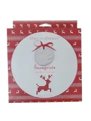 Child to Cherish Glitter Baby Handprint First Christmas Ornament Kit New