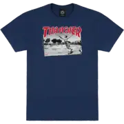 Thrasher Magazine Jake Phelps Dish Photo Navy Blue T-Shirt
