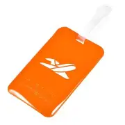 Luggage Tag PVC Holders, Baggage Label Identifier with Straps Orange
