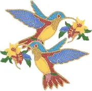 OSALADI 2pcs Cartoon Bird Applique Patches for Clothes DIY Repair Durable Artificial Sewing Supplies for Garment Decoration for Pants Backpacks More