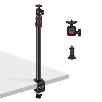 NEEWER Extendable Camera Desk Mount&1/4''Ball Head&1/4''screw Adapter&C Clamp