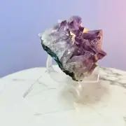 Natural Amethyst Cluster Geode On Acrylic Stand