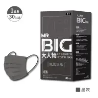 在飛比找松果購物優惠-【匠心】MR.BIG大人物 成人平面醫療口罩 墨灰 30入/