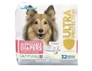 Female Dog Diapers for Dogs in Heat, Excitable Urination Medium Plus (32 Count)