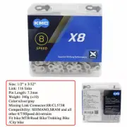 KMC X8 MTB Mountain Road Bike Chain 5/6/7/8 Speed Fit Shimano/SRAM/Campy Bicycle