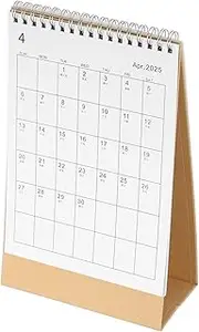 Gadpiparty 2025 Minimalist Flip Desk Calendar Small Standing Calendar for Home Office Use Integrated Notebook for Daily Notes Year Organization Modern Design