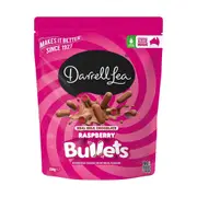 Darrell Lea Milk Chocolate Raspberry Bullets 204g x 12