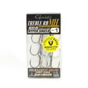 Gamakatsu 67366 Treble Hook RB MH Hyper Shield Size 1 ,6 Per pack (6167)